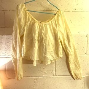 Free People Long Sleeve Crop Top